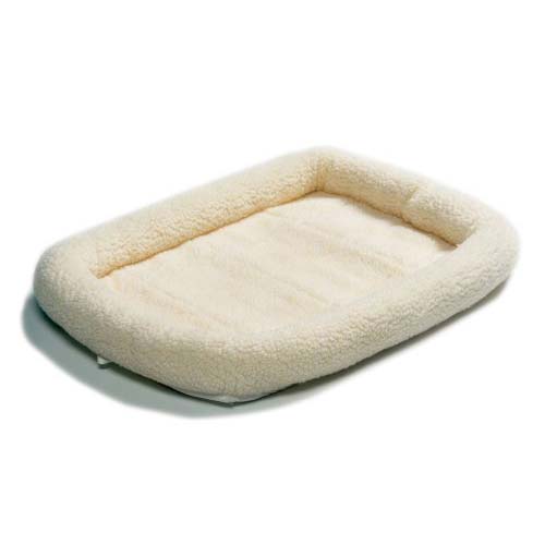 K&H Pet Products Deluxe Bolster Dog Crate Pad, Natural, Small