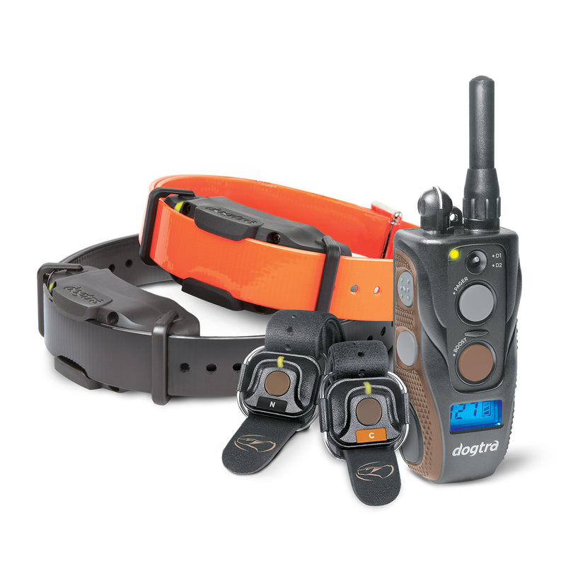 Load image into Gallery viewer, Dogtra 3/4 Mile 2 Dog Remote Trainer with Handsfree Boost and Lock Unit Black
