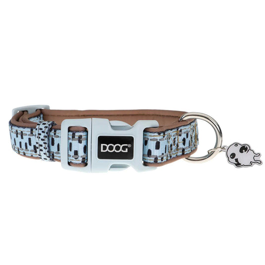 Neoprene Dog Collar Dash Blue/Black/Brown